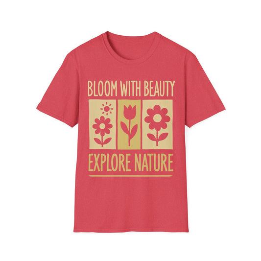 Bloom With Beauty T-Shirt -  Floral Silhouette Design