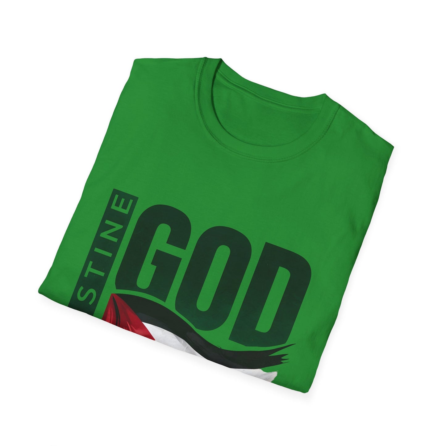 God Bless Palestine - Palestinian Distressed Flag