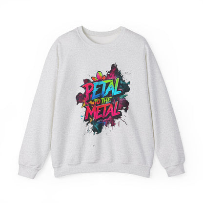 Petal To The Metal – Playful Vibrant Graffiti Typography Sweatshirt