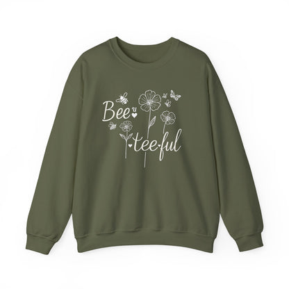 Beautiful – Whimsical Flowers, Bees & Butterflies Playful Sweatshirt