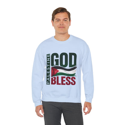 God Bless Palestine - Palestinian Distressed Flag