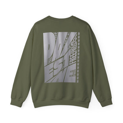 Free Free Free Palestine - Monochrome Metallic-like Style Typography  Front and Back Design Sweatshirt
