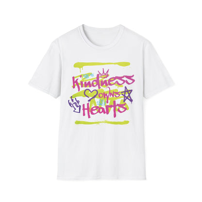 Kindness Owns Hearts - Graffiti Typography T-Shirt