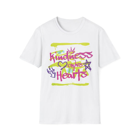 Kindness Owns Hearts - Graffiti Typography T-Shirt