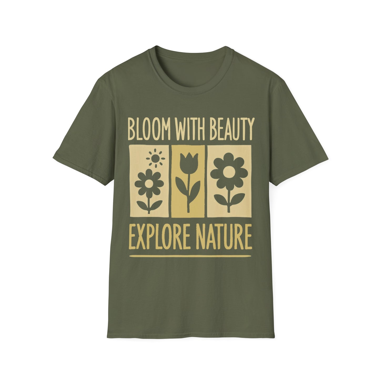 Bloom With Beauty T-Shirt -  Floral Silhouette Design