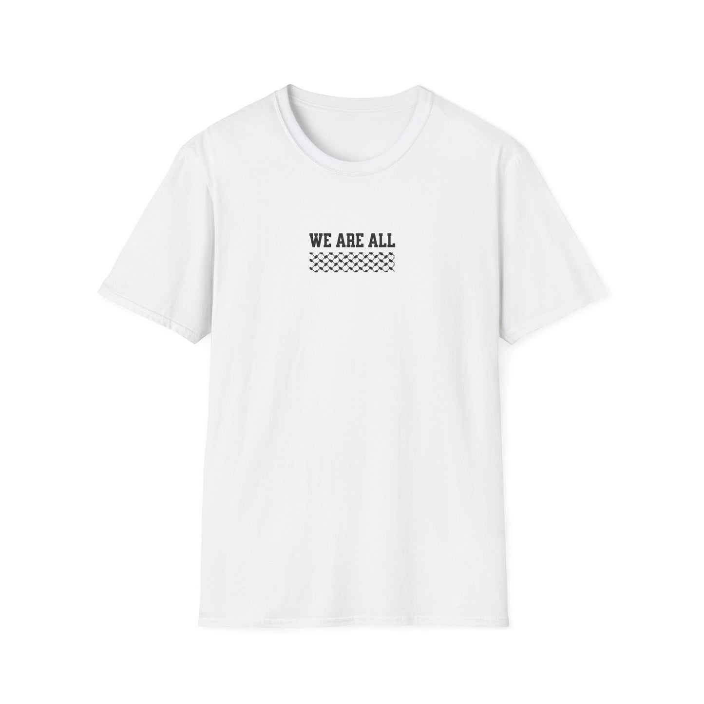 We Are All Palestinians - Front And Back Women's Face Design T-Shirt