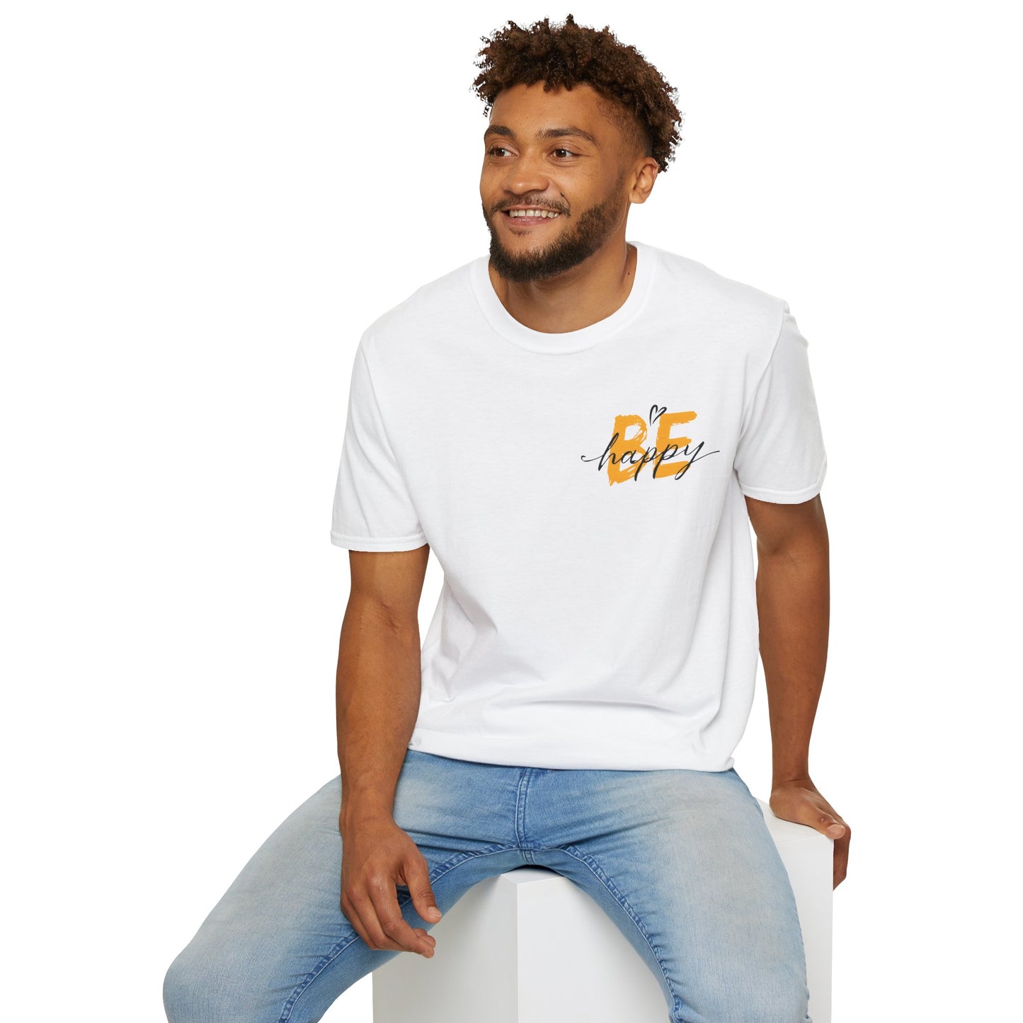 Be Happy T-Shirt – Typography Pocket Design