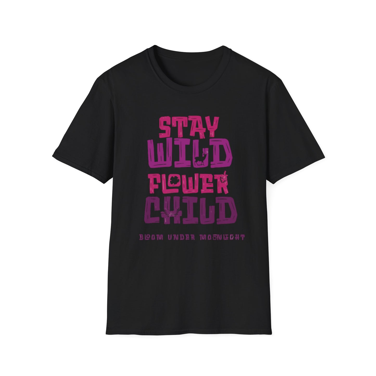 Stay Whild Flower Child T-Shirt –  Vibrant Typography Design
