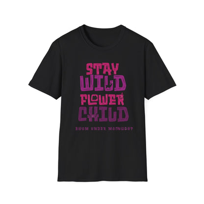 Stay Whild Flower Child T-Shirt –  Vibrant Typography Design