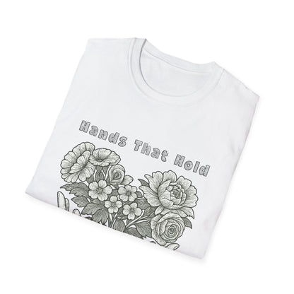 Hands That Hold, Hearts That Bloom - Monochrome T-Shirt