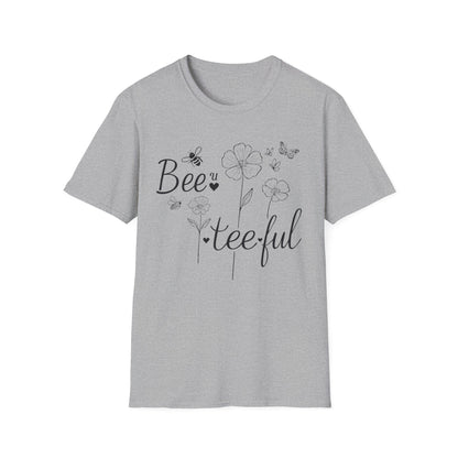 Beautiful T-Shirt – Whimsical Flowers, Bees & Butterflies – Playful Botanical Design