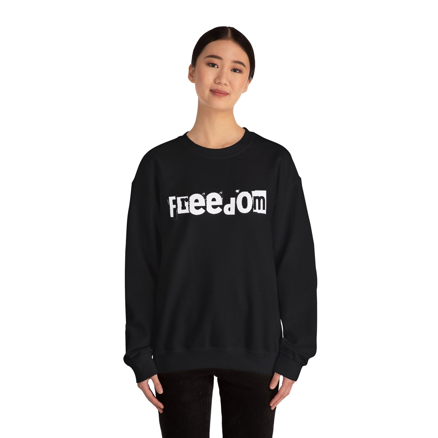 Free Palestine Free The World - Monochrome Graffiti Sweatshirt