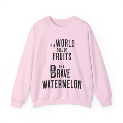 In a world full of fruits be a brave watermelon - Clever Activism Palestinian Keffiyeh Sweatshirt