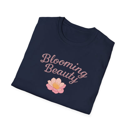 Blooming Beauty T-Shirt – Embroidery Like Style Typography And Floral Design