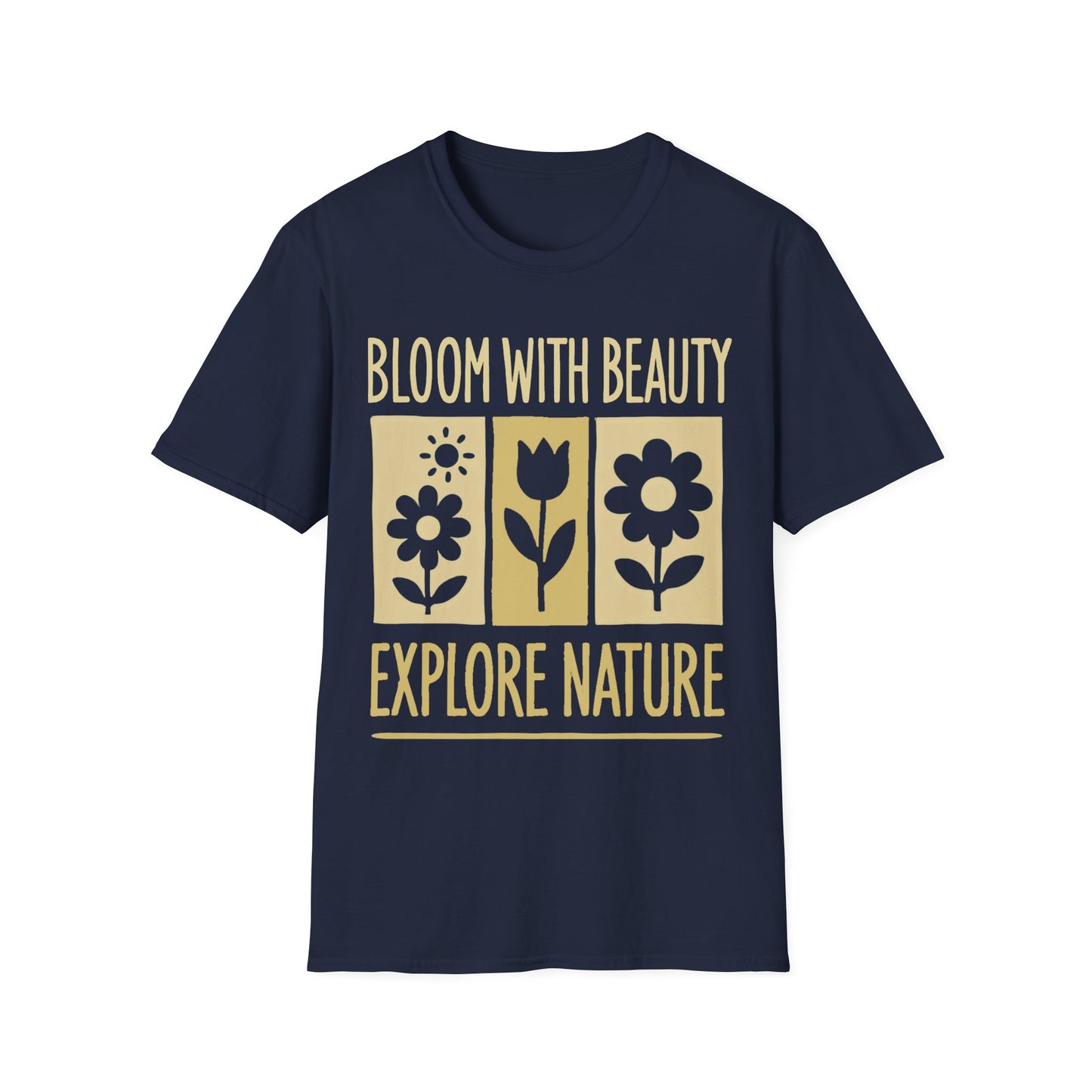 Bloom With Beauty T-Shirt -  Floral Silhouette Design