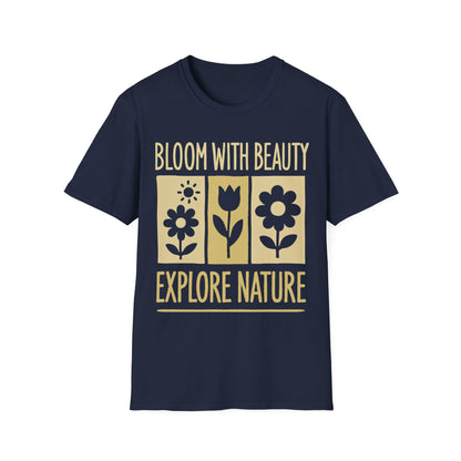 Bloom With Beauty T-Shirt -  Floral Silhouette Design