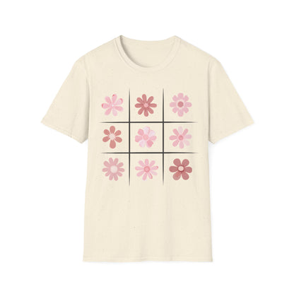 Watercolor Soft Colors Flowers Grid T-Shirt