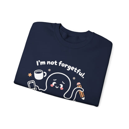 I'm Not Forgetful, I'm Just Running Too Many Tabs - Playful Silhouette Sweatshirt
