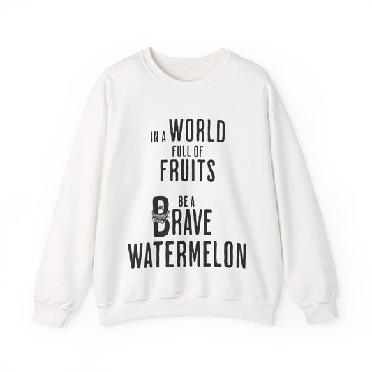 In a world full of fruits be a brave watermelon - Clever Activism Palestinian Keffiyeh Sweatshirt