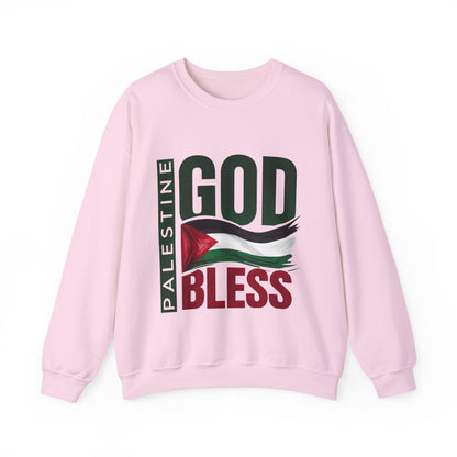 God Bless Palestine - Palestinian Distressed Flag