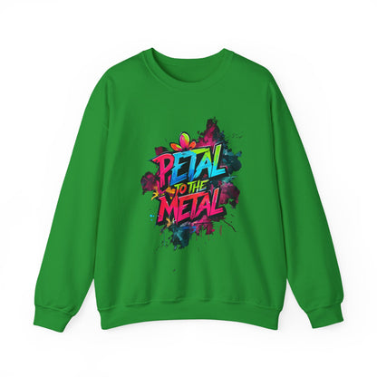 Petal To The Metal – Playful Vibrant Graffiti Typography Sweatshirt