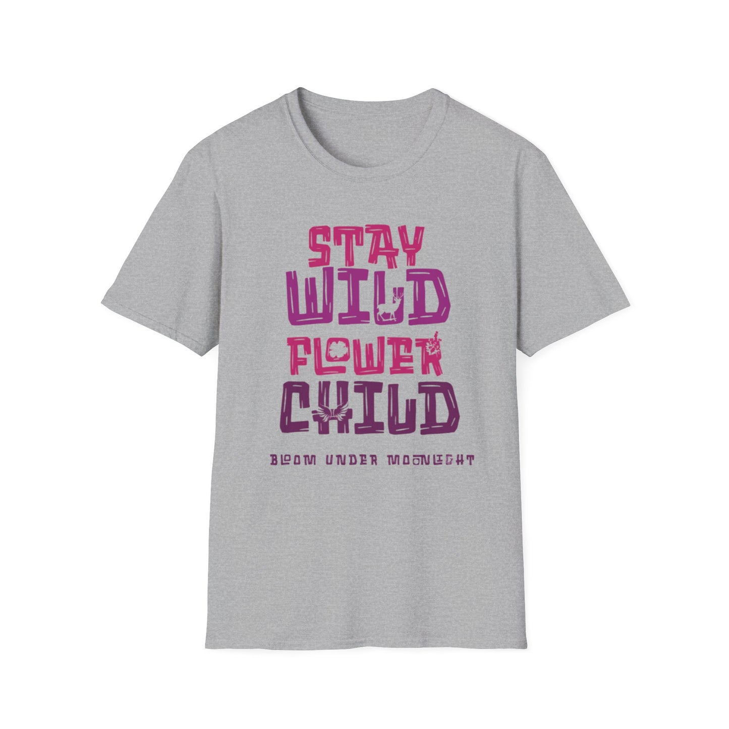 Stay Whild Flower Child T-Shirt –  Vibrant Typography Design