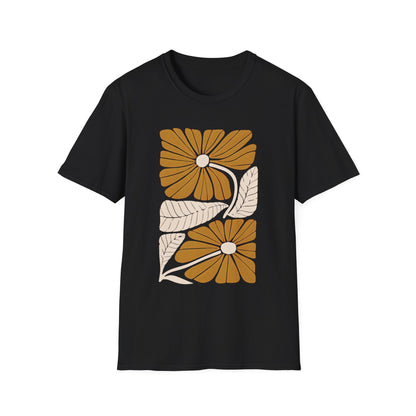 Vintage Boho Flowers Minimalistic T-Shirt