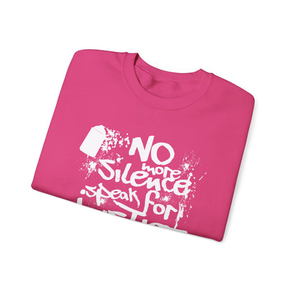 No more Silence, Speak for Injustice, Speak for Palestine - Monochrome Graffiti Sweatshirt