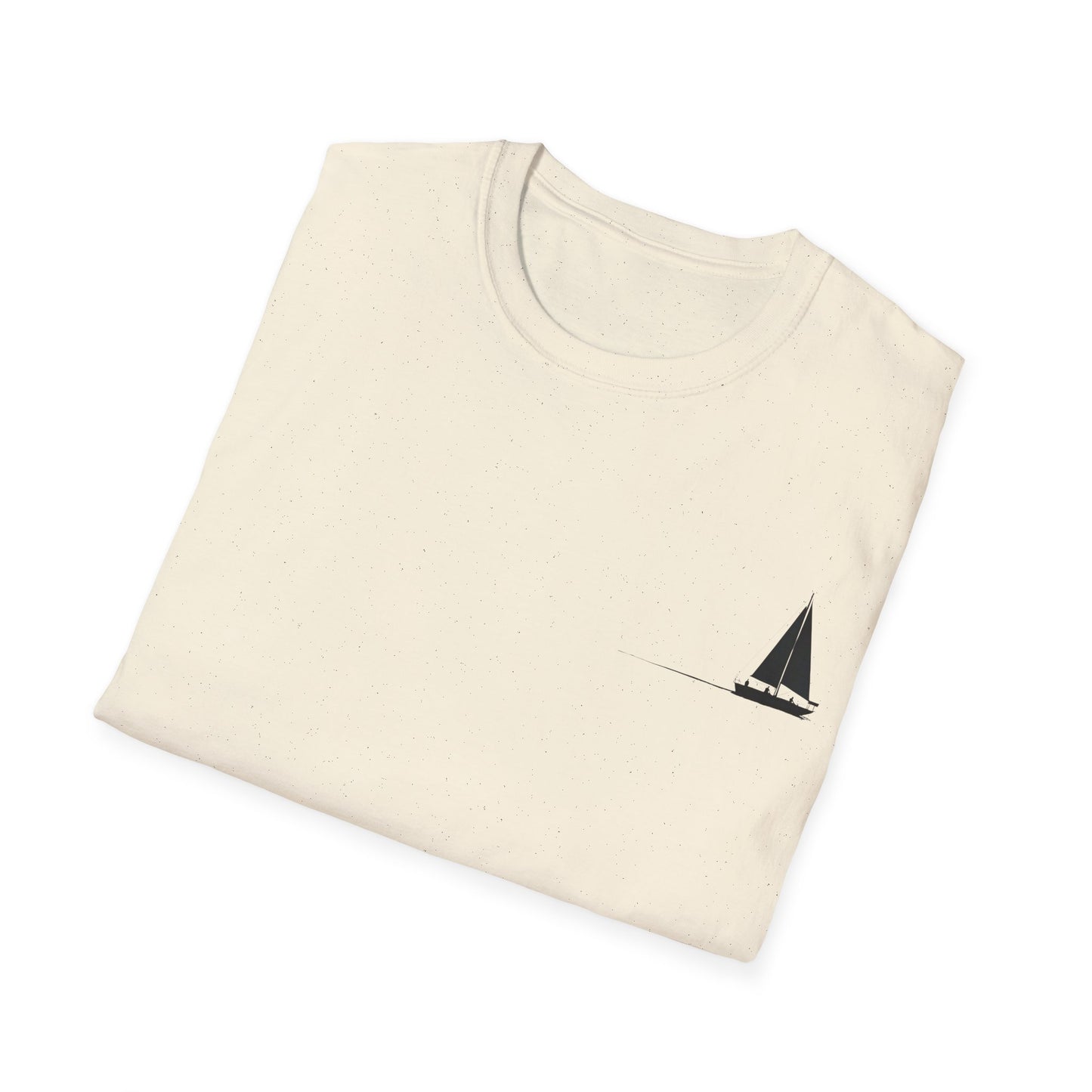 And The Journey Continues -  Minimalist Silhouette Sailboat T-Shirt