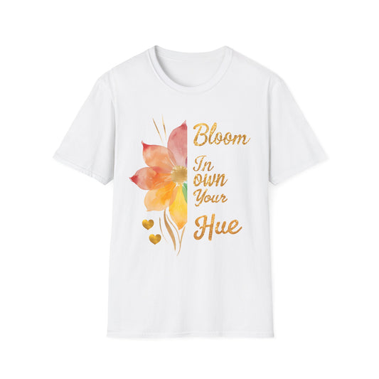 Bloom In Your Own Hue - Watercolor Asymmetrical Floral T-Shirt