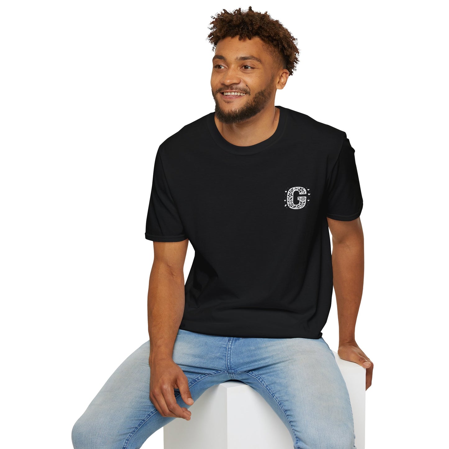 Letter G Flower T-Shirt - Letters Flowers Patterns Front And Back Design