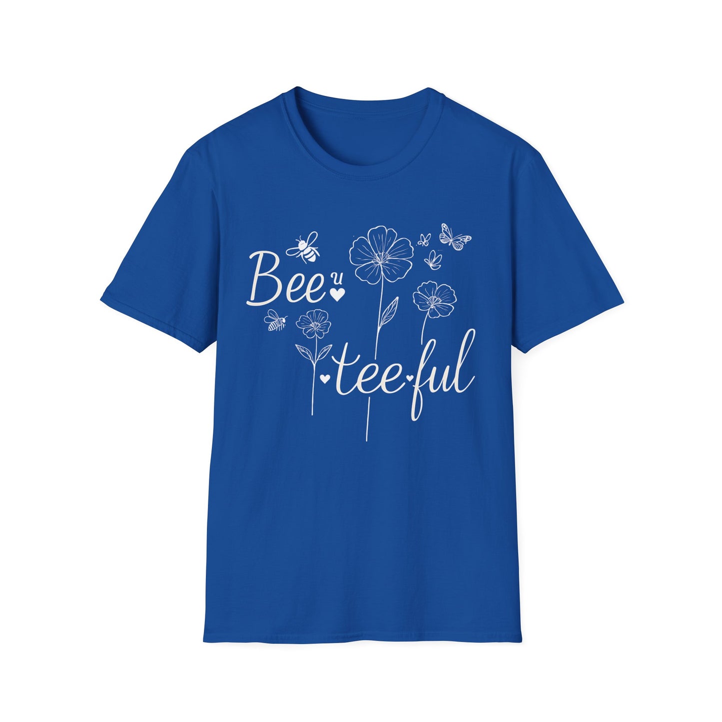 Beautiful T-Shirt – Whimsical Flowers, Bees & Butterflies – Playful Botanical Design