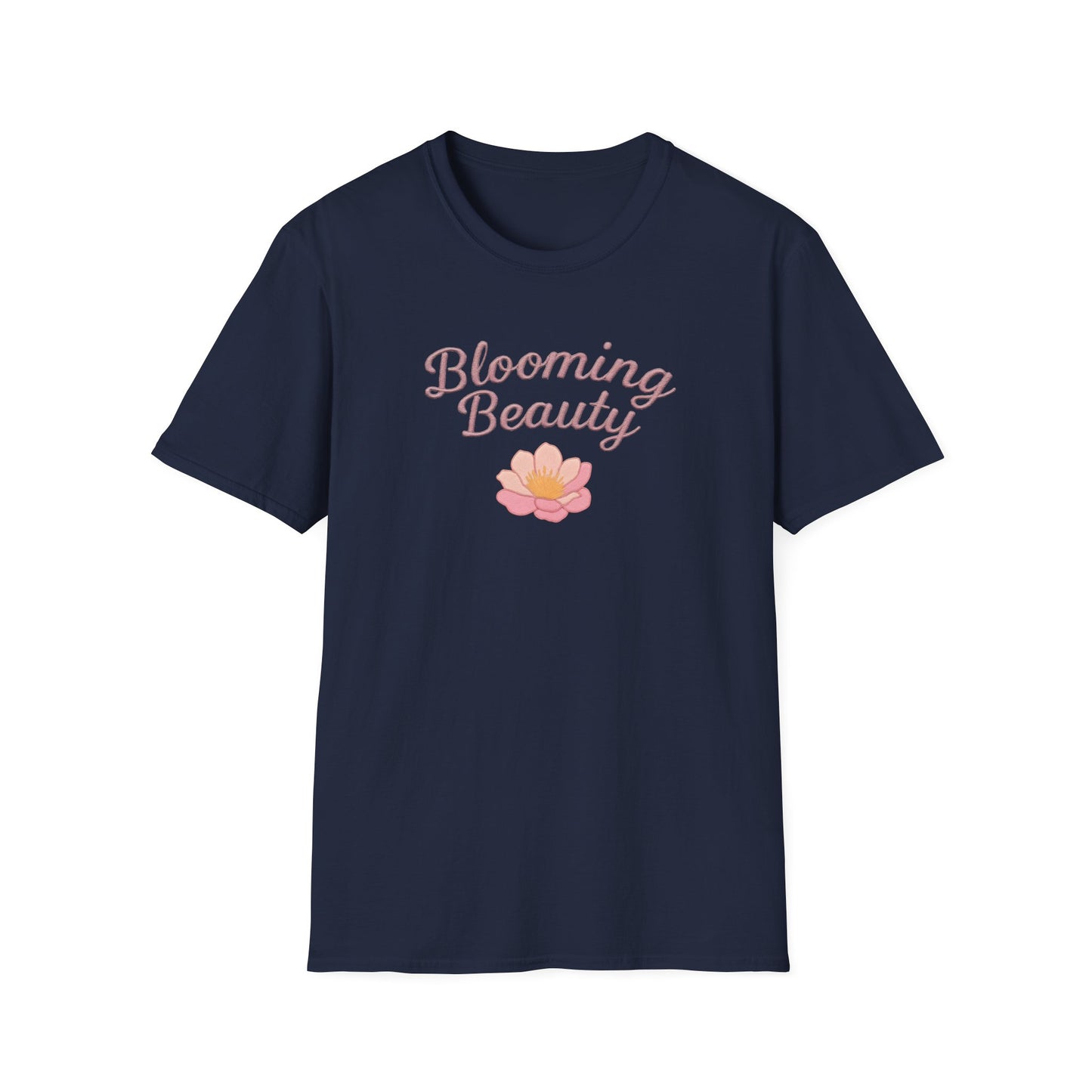 Blooming Beauty T-Shirt – Embroidery Like Style Typography And Floral Design