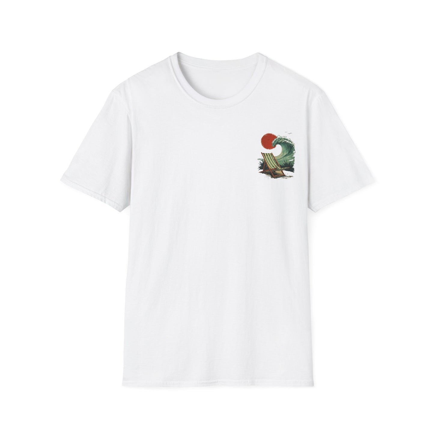 Beach Vibes -  Vintage Beach Landscape Front And Back Design T-Shirt