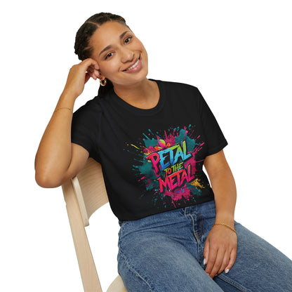 Petal To The Metal  – Playful Vibrant Graffiti Typography T-Shirt