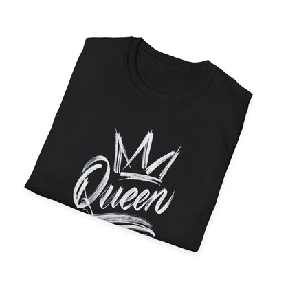 Queen T-Shirt – Chalkboard Art Crown Floral Design