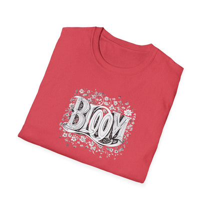 Vintage Bloom T-Shirt - Typography Monochrome Design