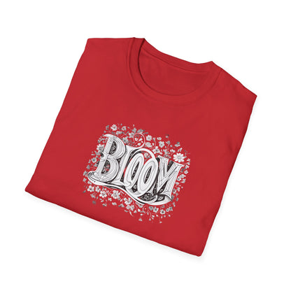 Vintage Bloom T-Shirt - Typography Monochrome Design