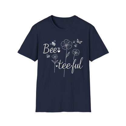 Beautiful T-Shirt – Whimsical Flowers, Bees & Butterflies – Playful Botanical Design