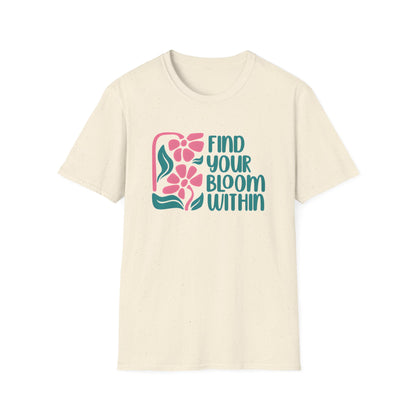 Find Your Bloom Within Boho Style Floral T-Shirt