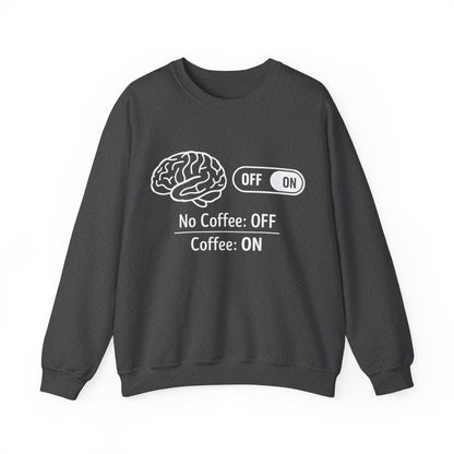 My brain Is On With Coffee- Playful Coffee Sketch Sweatshirt