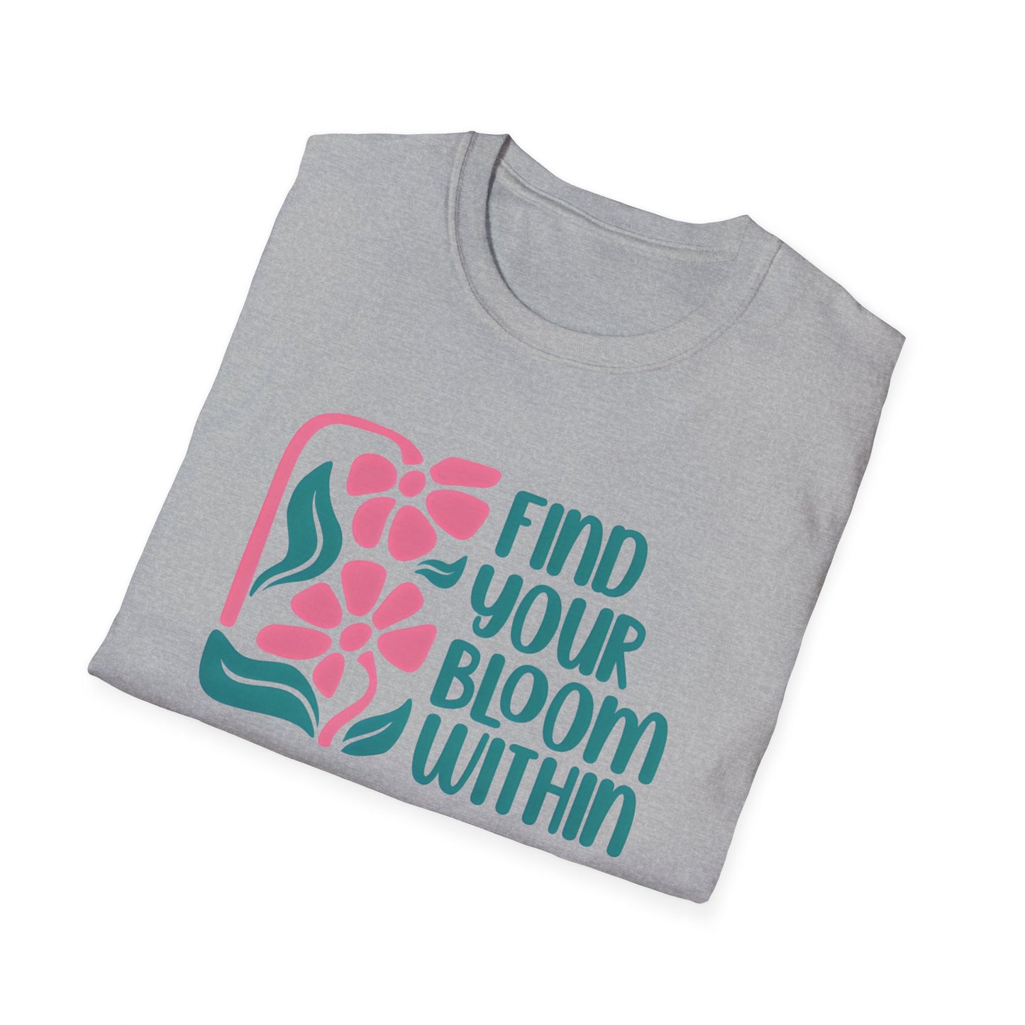 Find Your Bloom Within Boho Style Floral T-Shirt
