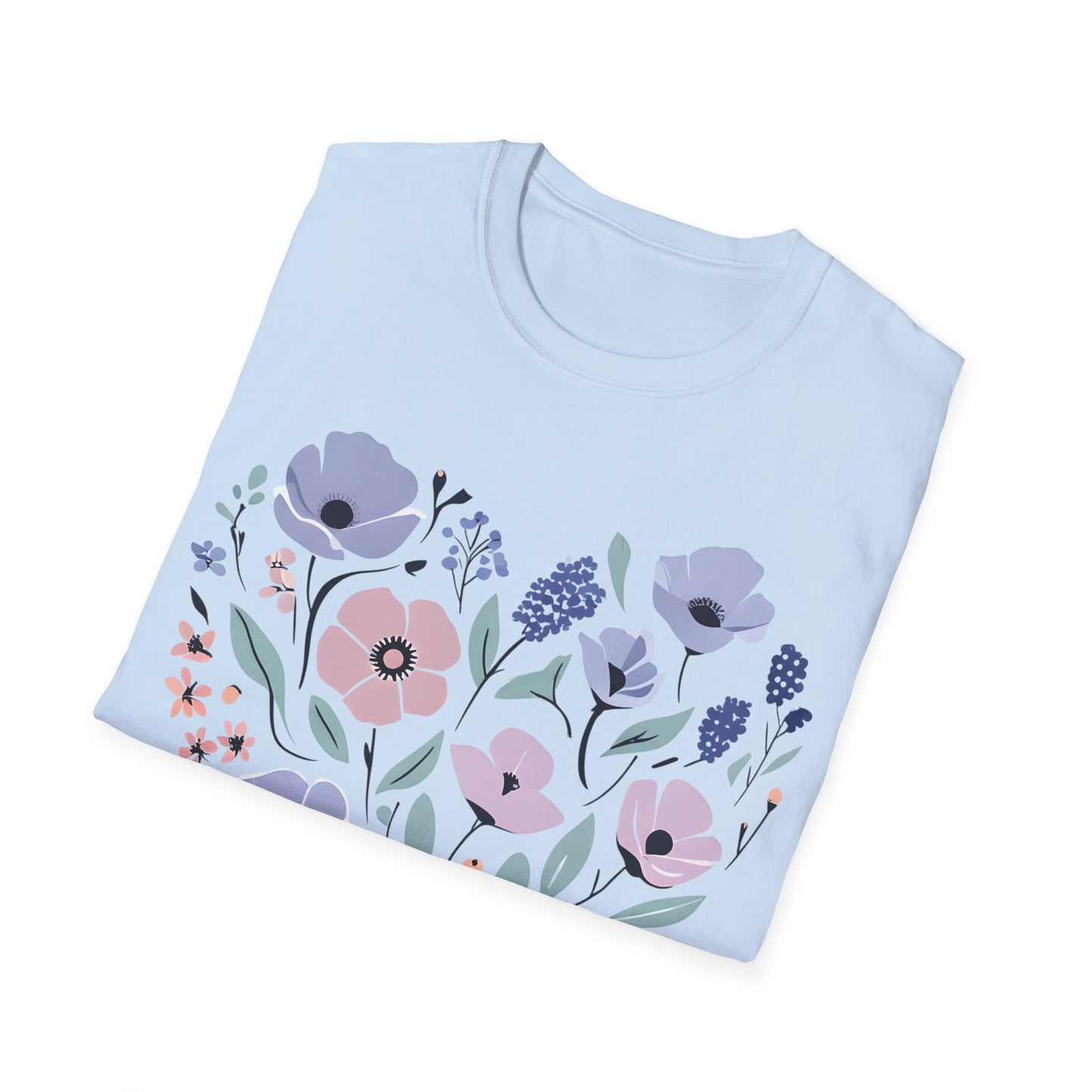 Heart Shaped Floral Arrangement T-Shirt -  Pastel Tones Design