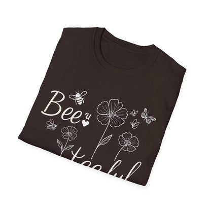 Beautiful T-Shirt – Whimsical Flowers, Bees & Butterflies – Playful Botanical Design