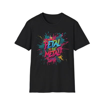 Petal To The Metal  – Playful Vibrant Graffiti Typography T-Shirt
