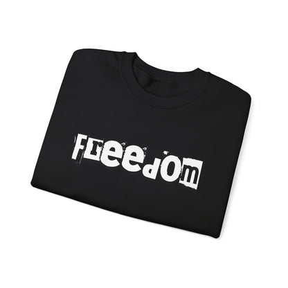 Free Palestine Free The World - Monochrome Graffiti Sweatshirt