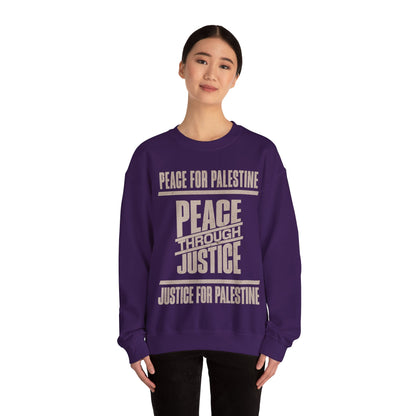Peace for palestine, peace through justice, justice for palestine Sweatshirt