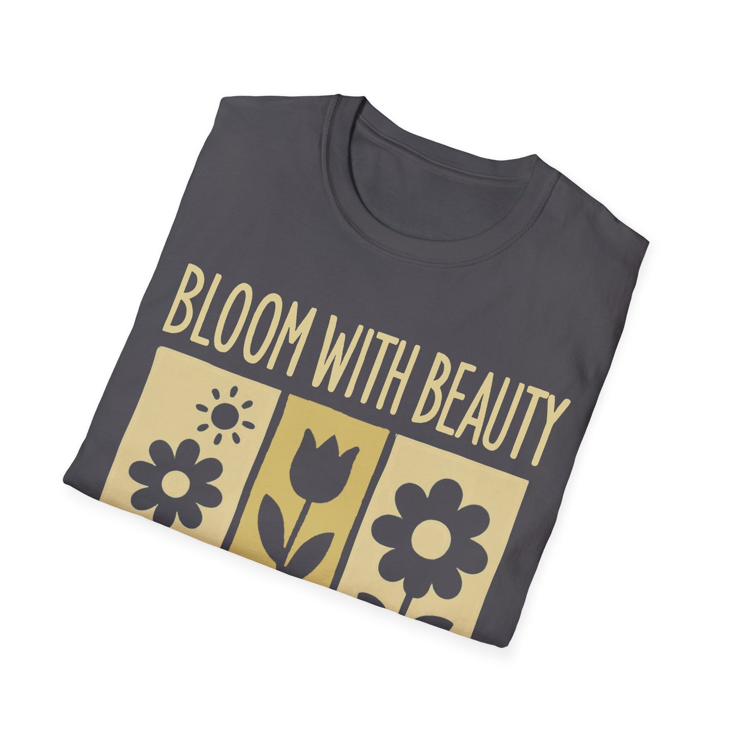 Bloom With Beauty T-Shirt -  Floral Silhouette Design