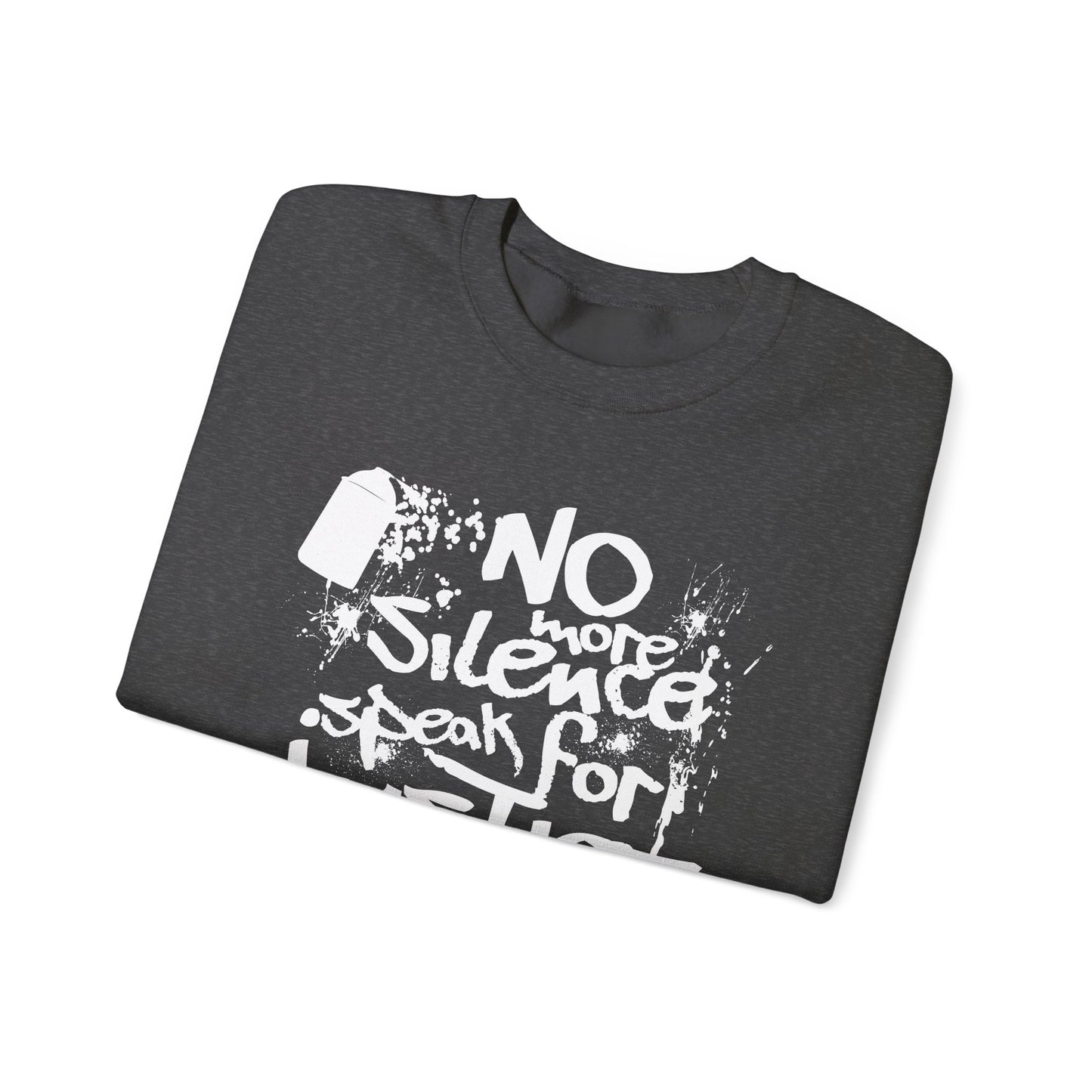 No more Silence, Speak for Injustice, Speak for Palestine - Monochrome Graffiti Sweatshirt