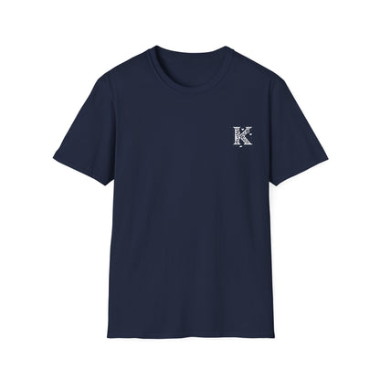 Letter K Flower T-Shirt - Letters Flowers Patterns Front And Back Design